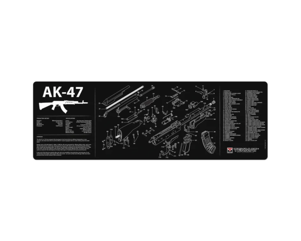 TekMat AK47 cleaning mat with AK-47 schematic diagram